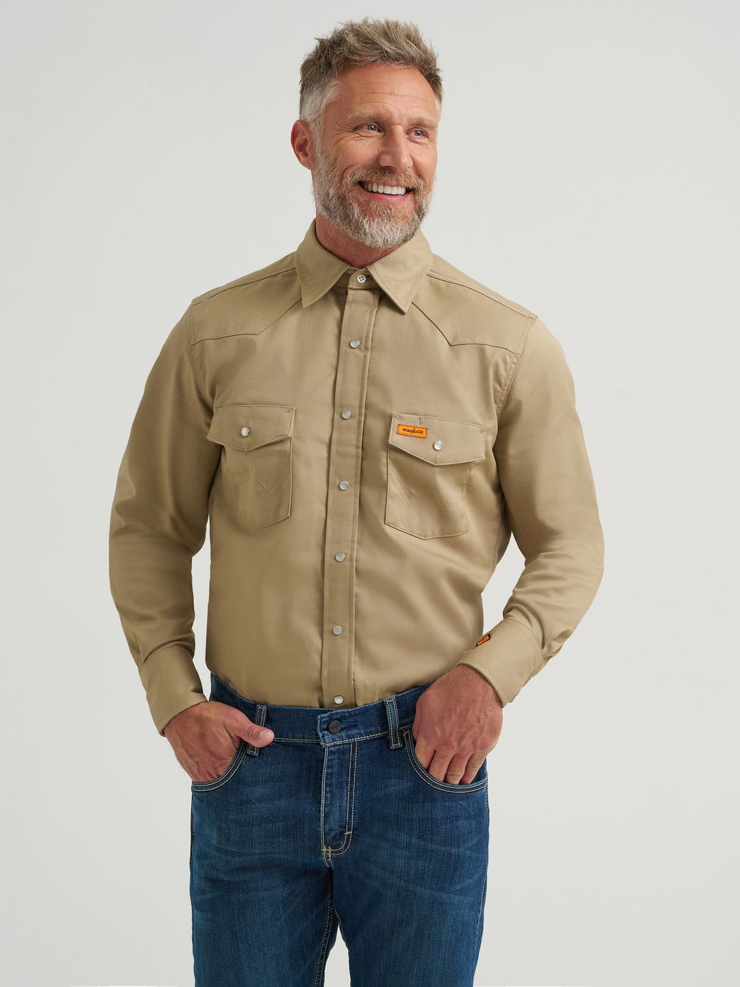 Product image for FR Flame Resistant Long Sleeve Twill Solid Shirt
