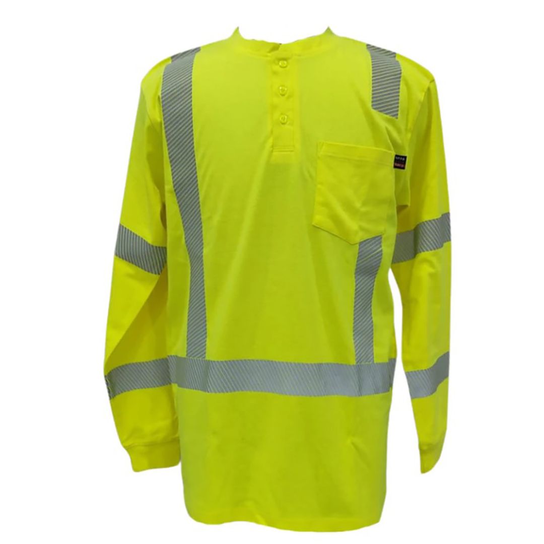 Product image for FR Men's Hi-Vis Henley Tee