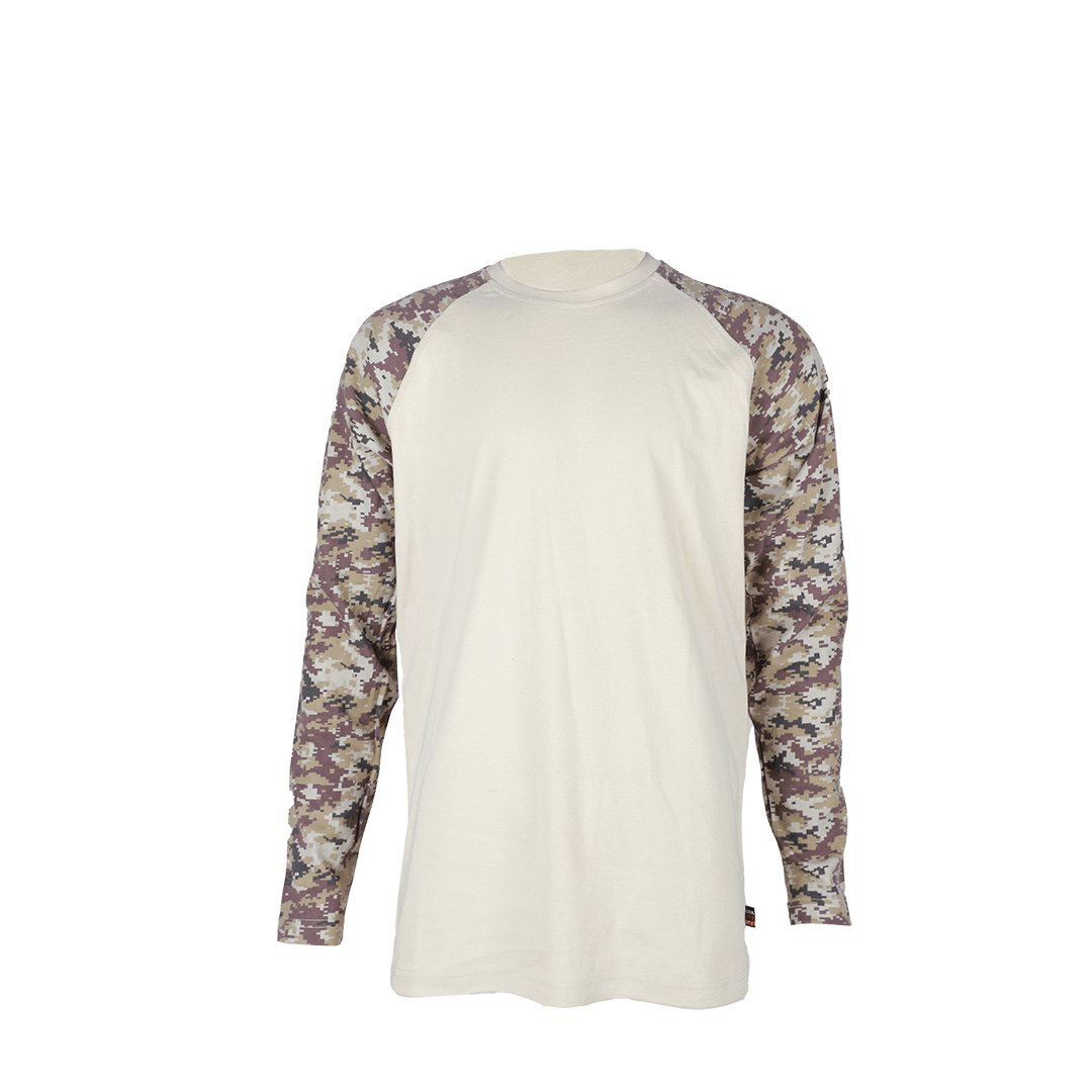 Product image for FR Men's Camo Crew Neck Long Sleeve T-Shirt